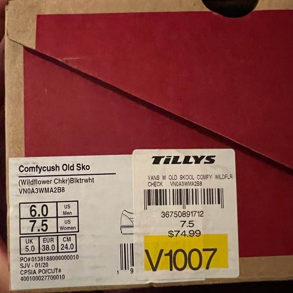 Vans - Retro with flowers - like New - Picture 5 of 5